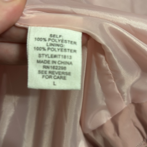 Bucket List Puffer Vest with Ruffle Sleeves Blush Sz L - Picture 5 of 7